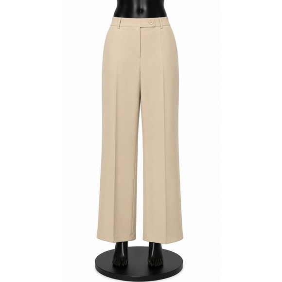 Soft Works Pants - Soft Works Womens Comfort Waist Casual Pants Size 10 Beige Poly Knit Stretch